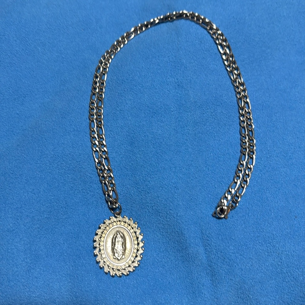 Stainless Steel Virgin Mary Necklace